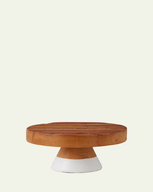 White Mod Large Block Cake Stand, 13.5"